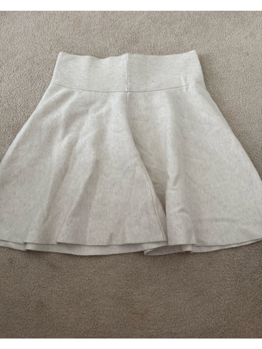 Neutral Cream Flared Women’s Skirt